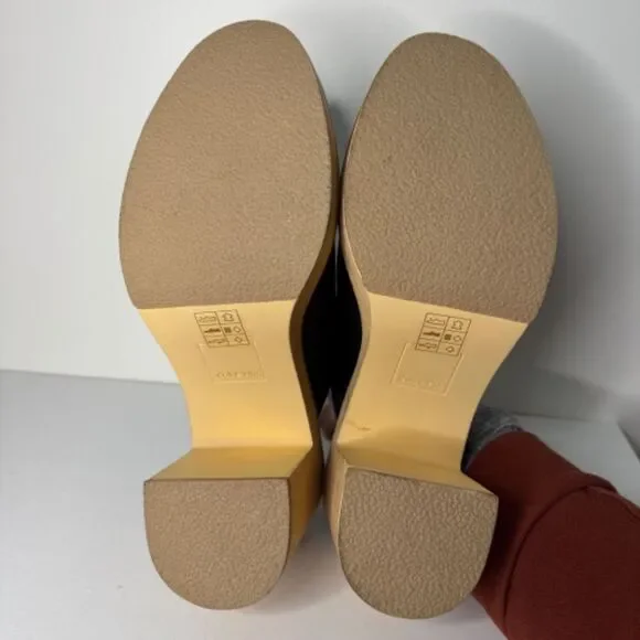 NWOB Dolce Vita Camdin Black Leather Mule Clog Platform Heel | Size 9.5 - Picture 10 of 10